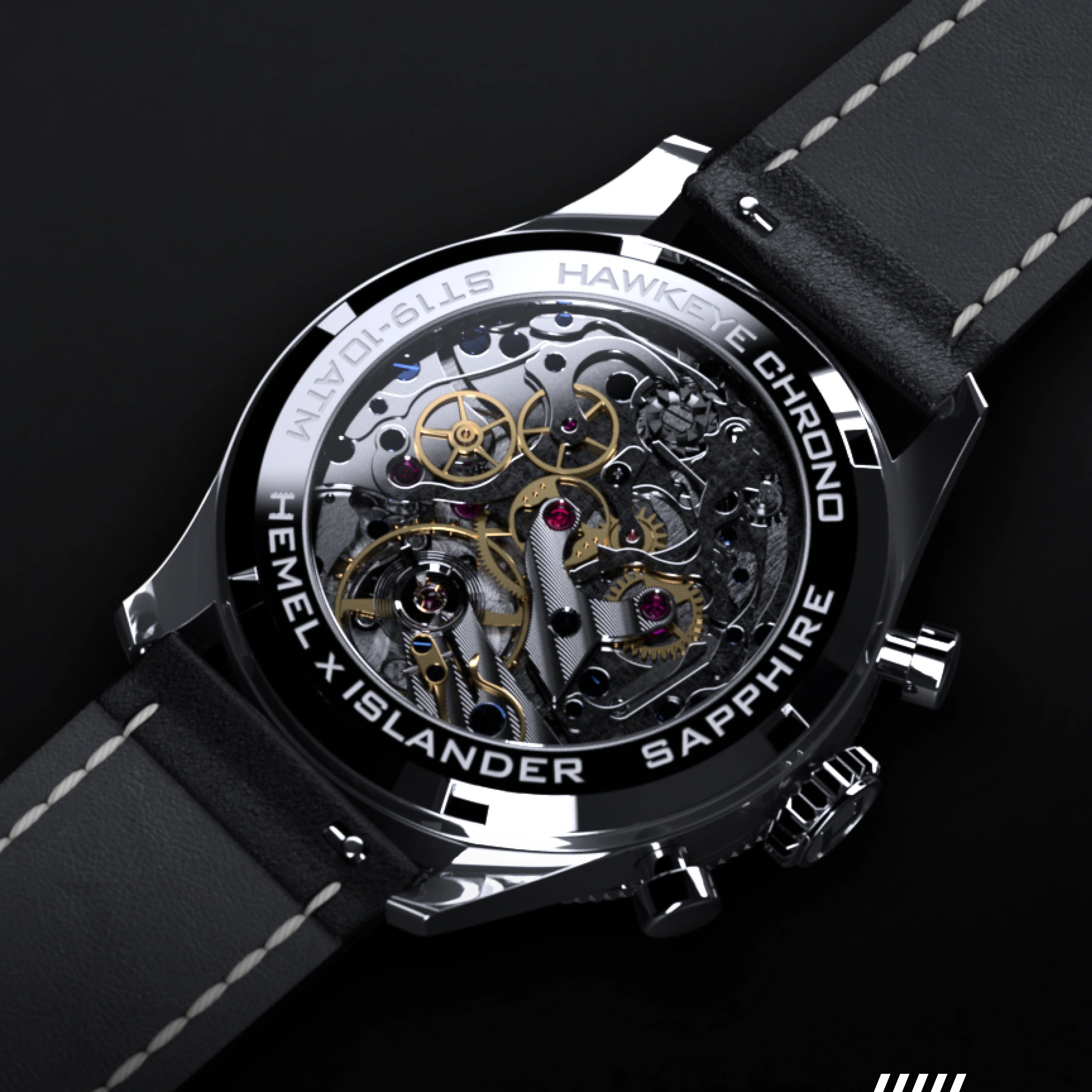 The Hawkeye Chronograph / Long Island Watch Special Collaboration (Orange Bezel) - Image 8